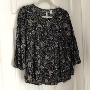 Spring print blouse